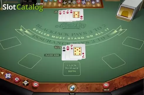 Скрин4. Atlantic City Blackjack Gold слот