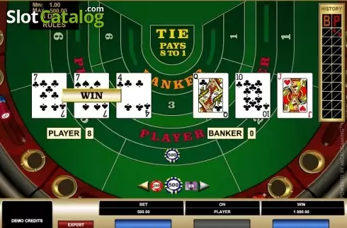 Скрин4. High Limit Baccarat (Microgaming) слот