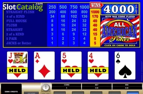 Скрин2. All American Poker (Microgaming) слот