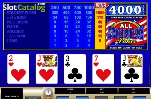 Скрин3. All American Poker (Microgaming) слот