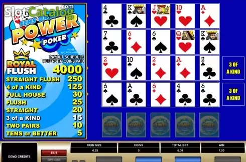 Скрин3. Tens or Better Power Poker (Games Global) слот