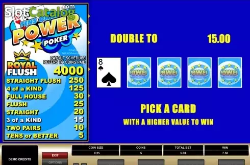 Скрин4. Tens or Better Power Poker (Games Global) слот