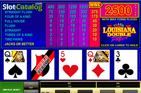 Скрин2. Louisiana Double Poker слот