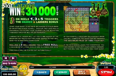 Скрин3. Big Kahuna - Snakes & Ladders слот