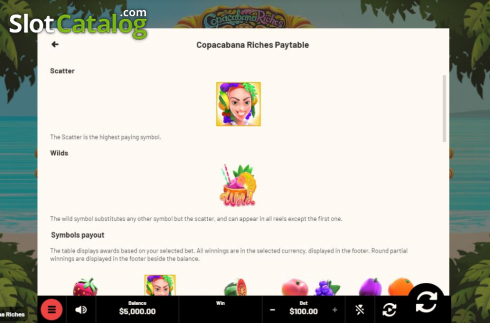 Скрин8. Copacabana Riches слот