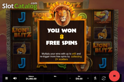 Скрин4. Lion Blitz слот