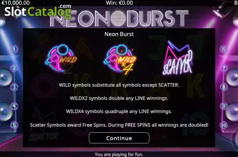 Скрин2. Neon Burst слот