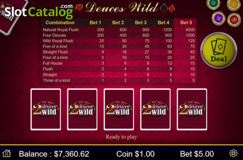 Скрин2. Deuces Wild (Mobilots) слот