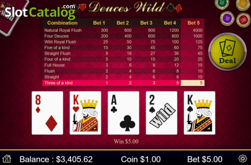 Скрин4. Deuces Wild (Mobilots) слот