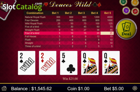 Скрин6. Deuces Wild (Mobilots) слот