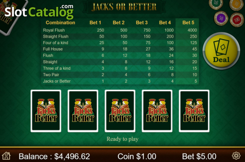 Скрин2. Jacks or Better (Mobilots) слот