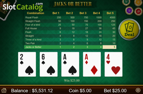 Скрин4. Jacks or Better (Mobilots) слот