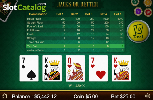 Скрин5. Jacks or Better (Mobilots) слот