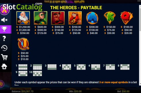Скрин6. The Heroes слот
