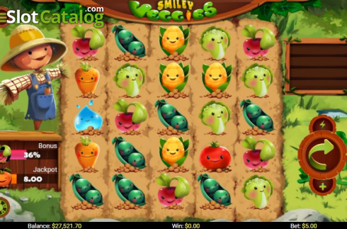 Скрин2. Smiley Veggies слот