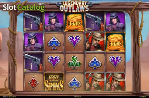 Скрин2. Legendary Outlaws слот