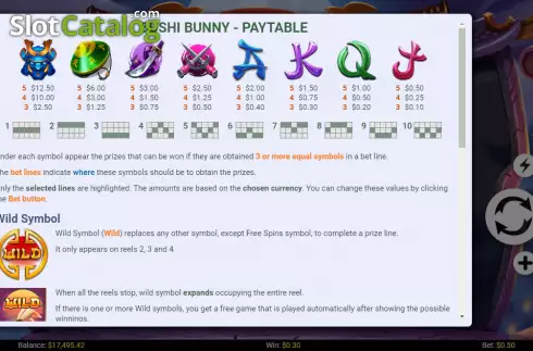 Скрин5. Bushi Bunny слот