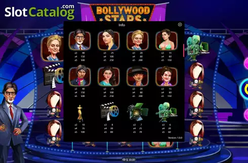 Скрин8. Bollywood Stars (Mplay) слот