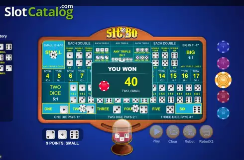 Скрин5. Sicbo (Mplay) слот