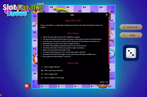 Скрин6. Snakes and Ladders (Mplay) слот