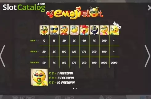 Скрин2. Emoji Slot слот