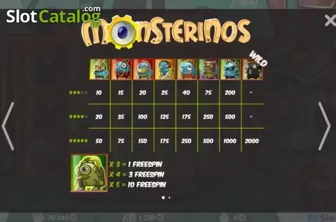 Скрин2. Monsterinos слот