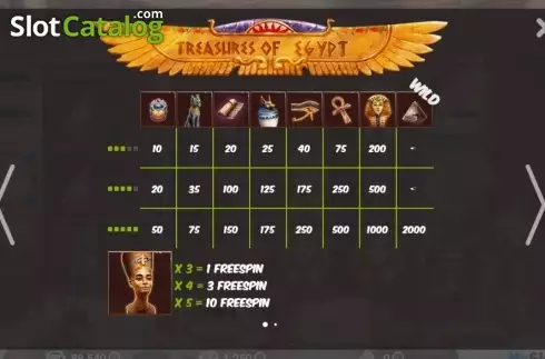 Скрин2. Treasures of Egypt (MrSlotty) слот