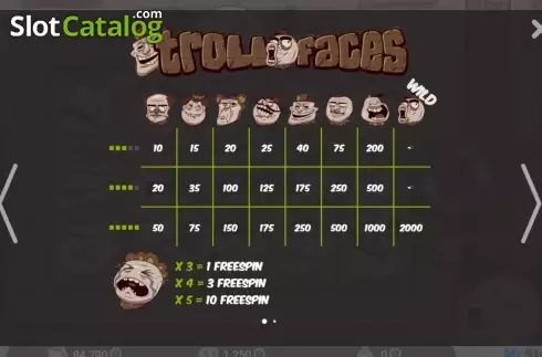 Скрин2. Troll Faces слот