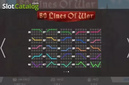 Скрин8. 50 Lines Of War слот