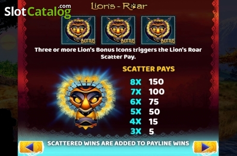Скрин5. Lion's Roar (MultiSlot) слот