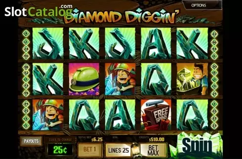 Скрин2. Diamond Diggin' слот