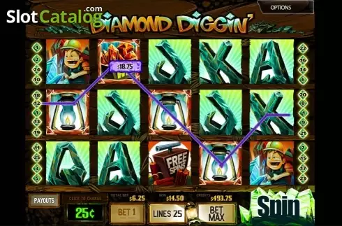 Скрин3. Diamond Diggin' слот