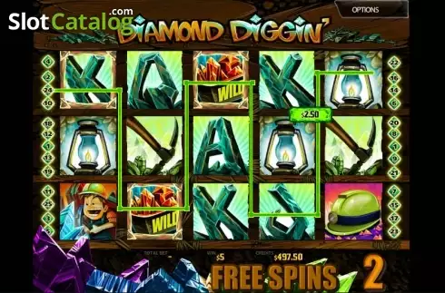 Скрин4. Diamond Diggin' слот