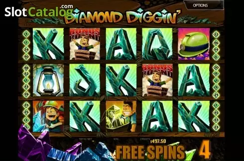 Скрин6. Diamond Diggin' слот