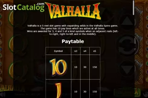 Скрин9. Valhalla (Betdigital) слот