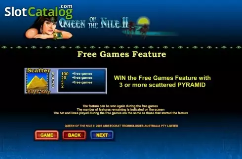 Скрин6. Queen of Nile II слот