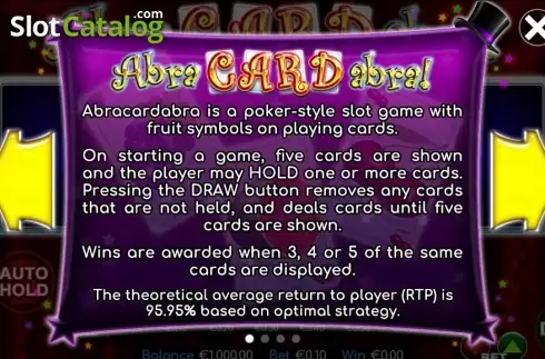 Скрин6. Abracardabra слот