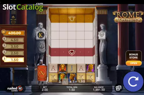 Скрин3. Rome Supermatch слот
