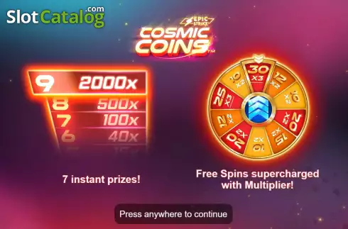 Скрин2. Cosmic Coins слот