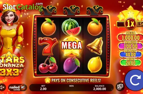 Скрин2. Stars Bonanza 3x3 слот