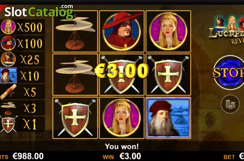 Скрин3. Lucrezia Reveal слот