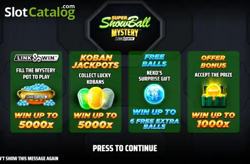 Скрин2. Super Showball Mystery Link&Win слот