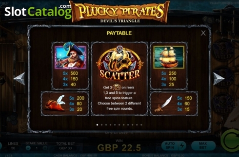 Скрин6. Plucky Pirates Devil's Triangle слот