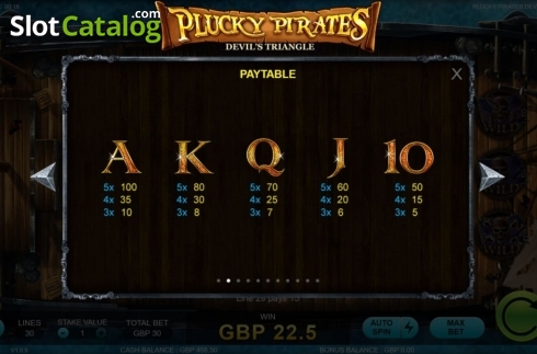 Скрин7. Plucky Pirates Devil's Triangle слот