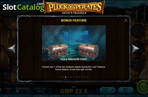 Скрин8. Plucky Pirates Devil's Triangle слот