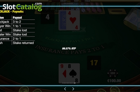 Скрин6. BlackJack (Nektan) слот