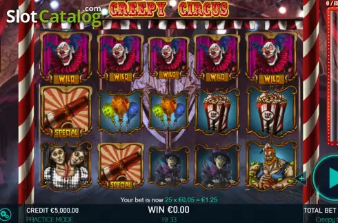 Скрин2. Creepy Circus слот