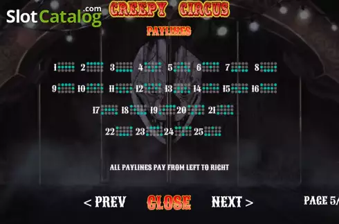 Скрин9. Creepy Circus слот