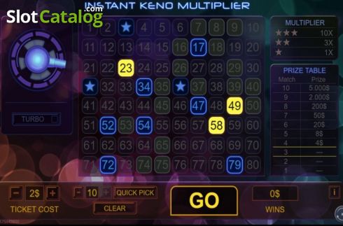 Скрин4. Instant Keno Multiplier слот