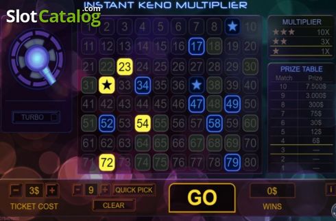 Скрин5. Instant Keno Multiplier слот